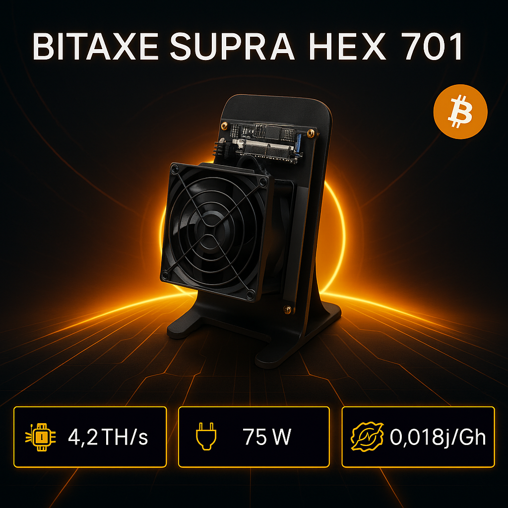 Bitaxe Supra HEX 701 BTC Miner mit 4.2TH/s