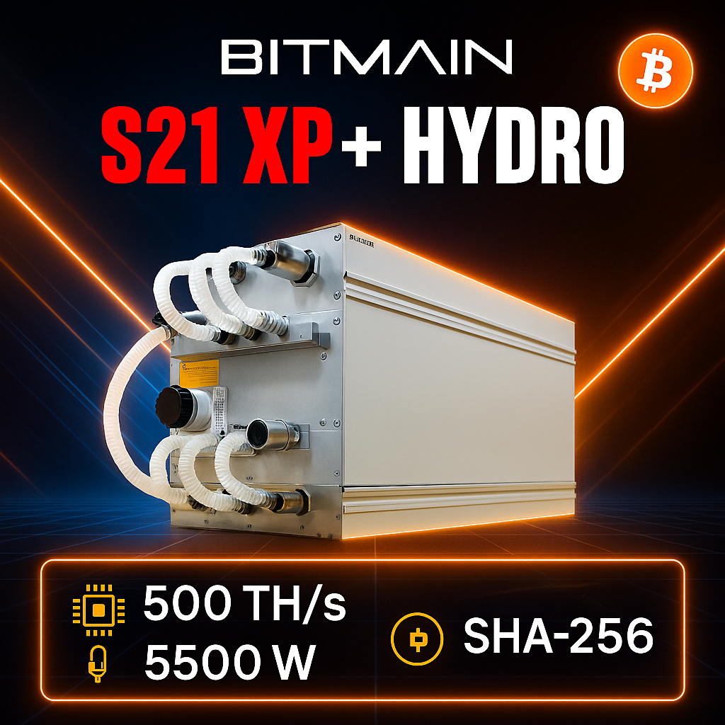 Bitmain Antminer S21 XP+ Hydro mit 500 TH/s