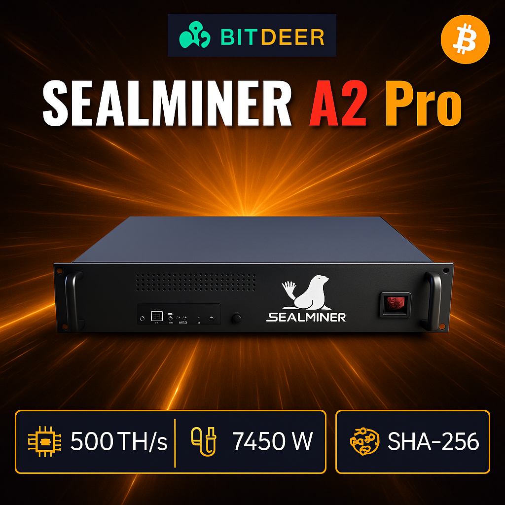 Bitdeer SealMiner A2 Pro Hydro BTC Miner mit 500 TH/s