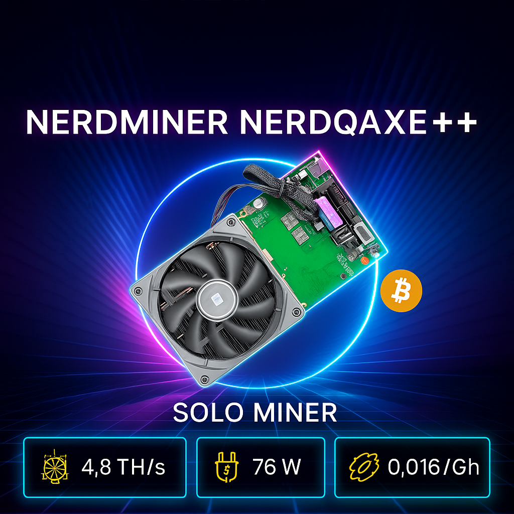 Nerdminer NerdQaxe++ BTC Miner mit 4.8TH/s