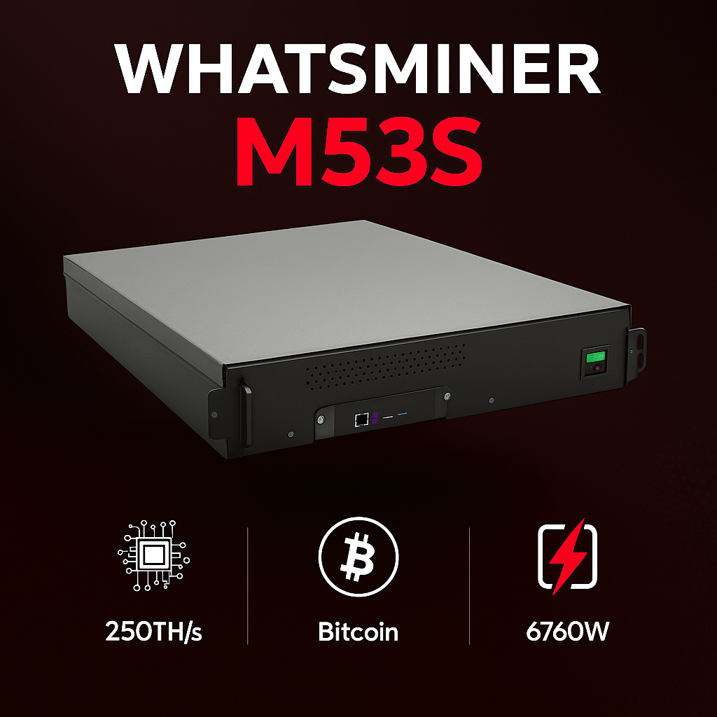 MicroBT Whatsminer M53S BTC Miner mit 250 TH/s